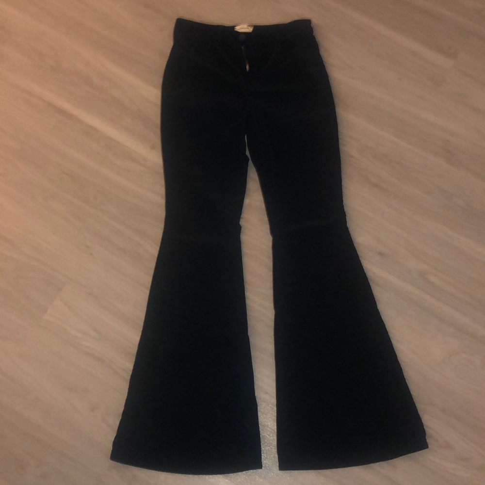 L’agence black velvet high rise flare bottoms